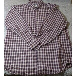 Carhartt Shirt Mens Size 3XL Red Blue White Plaid Long Sleeve